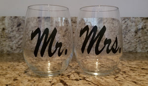 Personalized Stemless Glass (2 pc set)