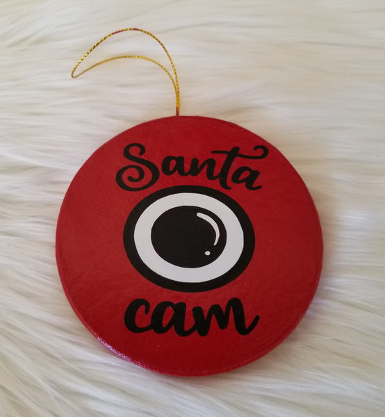Santa Vinyl Cam Ornament