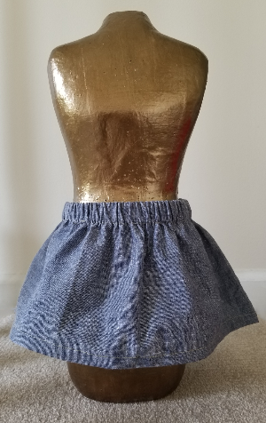 Demin elastic skirt
