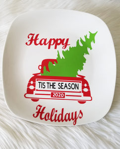 Happy Holidays Plate