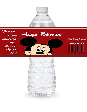 Birthday Custom Water Bottle Label
