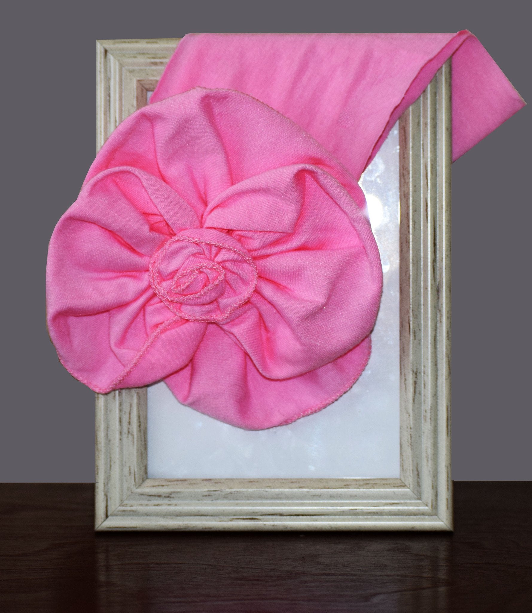 Headband- Pink Flower with Pink Headband