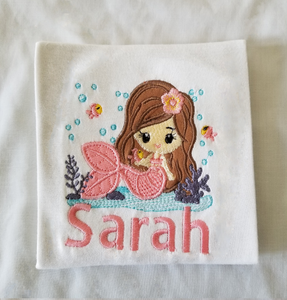 My Little Mermaid Embroidered Shirt